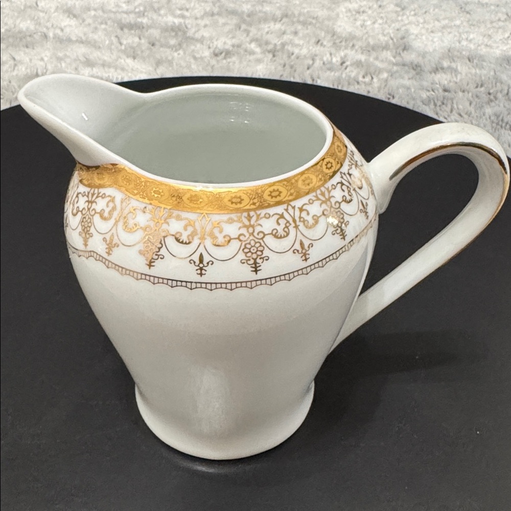 Royal Vienna RVG1 China Sugar Bowl W/Lid Creamer Gold Band Scroll‎ Trim Set of 2 - Picture 15 of 16
